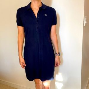 Classic Navy Lacoste Organic Cotton Polo Dress